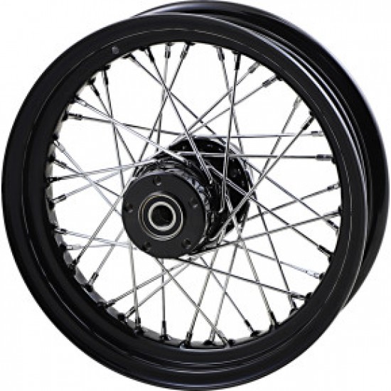 DRAG SPECIALTIES WHEEL - LACED - 40 SPOKE - REAR - BLACK - 16X3 - 02-07 FLT # 0204-0572 DRAG SPECIALTIES WHEEL - LACED - 40 SPOKE - REAR - BLACK - 16X3 - 02-07 FLT # 0204-0572