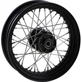 DRAG SPECIALTIES WHEEL - LACED - 40 SPOKE - REAR - BLACK - 16X3 - 08 XL # 0204-0574