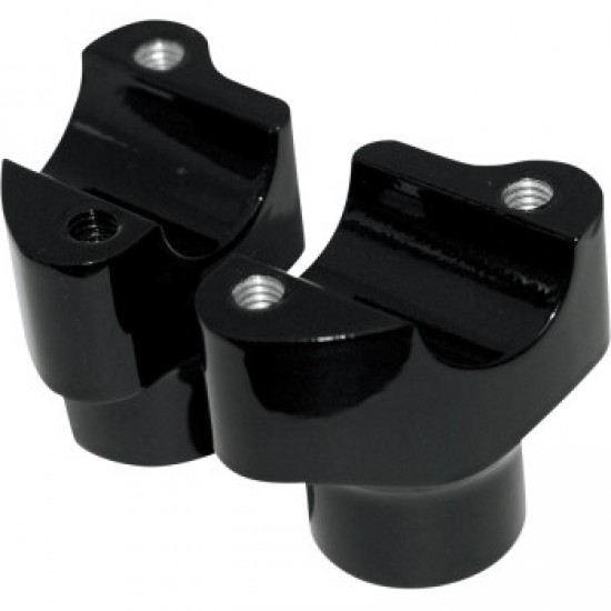DRAG SPECIALTIES RISERS - BUFFALO - 1-1/2 - BLACK # 0602-0350