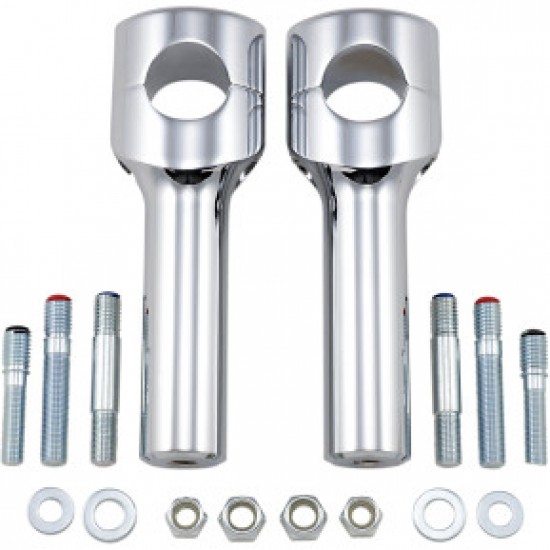 DRAG SPECIALTIES RISERS - BIG BUFFALO - 6 - CHROME # 0602-0470