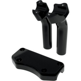 DRAG SPECIALTIES RISERS - 5-1/2 - BUFFALO - TOP - BLACK # 0602-0591