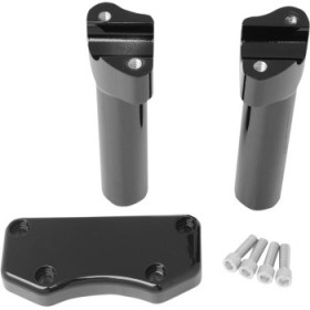 DRAG SPECIALTIES RISERS - 6 - BUFFALO - TOP - BLACK # 0602-0593