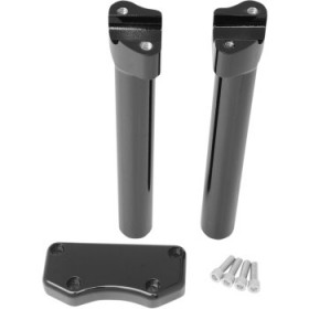 DRAG SPECIALTIES RISERS - 10 - BUFFALO - TOP - BLACK # 0602-0597