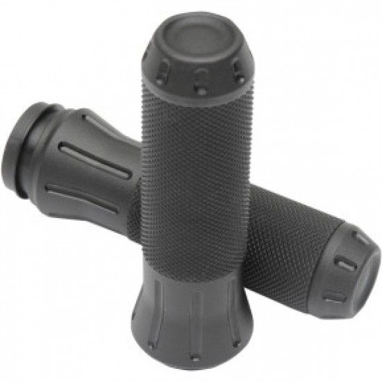 DRAG SPECIALTIES GRIPS - CUSTOM - SHOT-PEENED - TBW - BLACK # 0630-1615