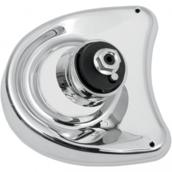 DRAG SPECIALTIES MIRROR - SIDE VIEW WITHOUT BLIND SPOT - HALF-MOON - CHROME # 0640-0651