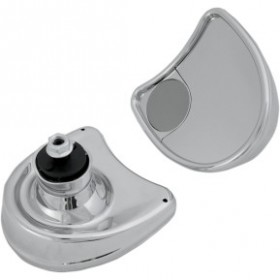 DRAG SPECIALTIES MIRROR - SIDE VIEW W/BLIND SPOT - HALF-MOON - CHROME # 0640-0652