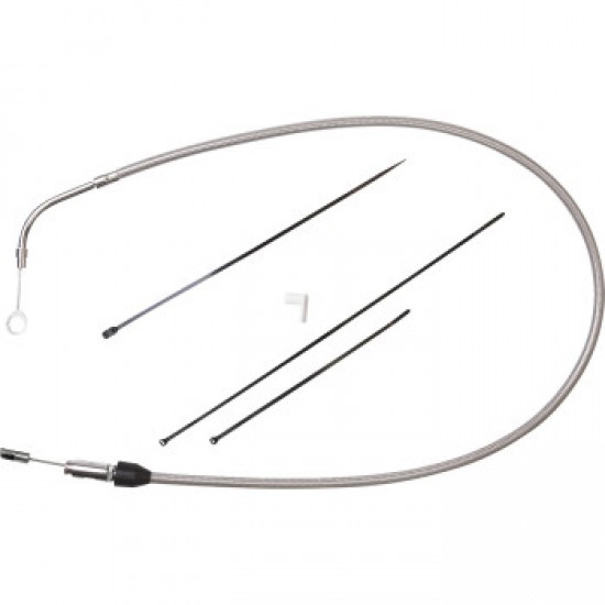 DRAG SPECIALTIES QUICK CONNECT CLUTCH CABLE - UPPER - 49 - STAINLESS STEEL # 0652-2853
