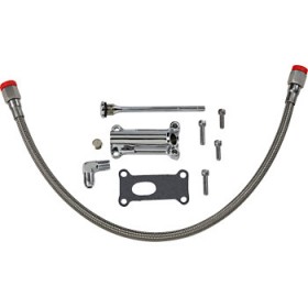 DRAG SPECIALTIES ENGINE OIL SPOUT KIT - CHROME - 02-06 TOURING # 0710-0255 