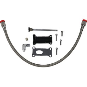 DRAG SPECIALTIES ENGINE OIL SPOUT KIT - BLACK - 02-06 TOURING # 0710-0258