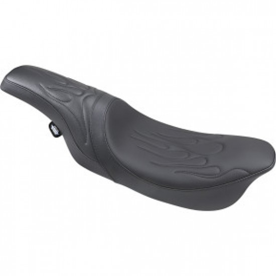 DRAG SPECIALTIES PREDATOR SEAT - FLAME STITCHED - FLHR/FLHX 99-07 # 0801-0213
