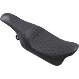 DRAG SPECIALTIES CABALLERO SEAT - SOLAR REFLECTIVE LEATHER - DIAMOND STITCH - FL 08-23 # 0801-1003
