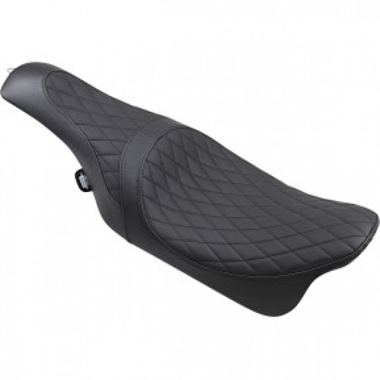 DRAG SPECIALTIES CABALLERO SEAT - SOLAR REFLECTIVE LEATHER - DIAMOND STITCH - FL 08-23 # 0801-1003 DRAG SPECIALTIES CABALLERO SEAT - SOLAR REFLECTIVE LEATHER - DIAMOND STITCH - FL 08-23 # 0801-1003