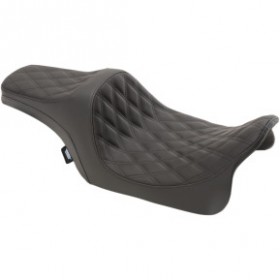 DRAG SPECIALTIES PREDATOR III SEAT - DOUBLE DIAMOND - BLACK STITICHED - FL 08-23 # 0801-1114