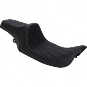 DRAG SPECIALTIES PREDATOR III SEAT - DOUBLE DIAMOND - BLACK STITCHED - FLHR/FLHX 99-07 # 0801-1129