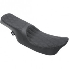 DRAG SPECIALTIES PREDATOR 2-UP SEAT - DOUBLE DIAMOND - BLACK STITCHING - FL 99-07 # 0801-1154
