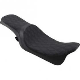 DRAG SPECIALTIES PREDATOR 2-UP SEAT - DOUBLE DIAMOND - BLACK STITCHING - FL 08-23 # 0801-1270