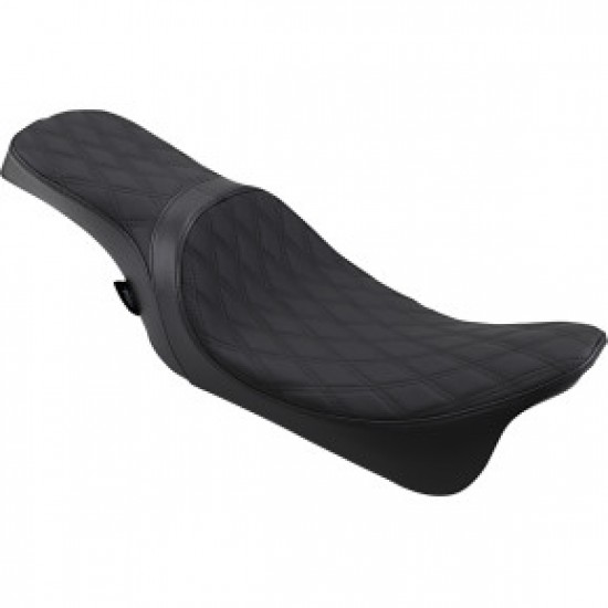 DRAG SPECIALTIES PREDATOR 2-UP SEAT - DOUBLE DIAMOND - BLACK STITCHING - FL 08-23 # 0801-1270