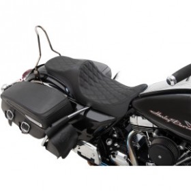 DRAG SPECIALTIES PREDATOR III 2-UP SEAT - DOUBLE DIAMOND - BLACK THREAD - FL 08-23 # 0801-1304