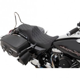 DRAG SPECIALTIES PREDATOR III 2-UP SEAT - DOUBLE DIAMOND - RED THREAD - FL 08-23 # 0801-1306