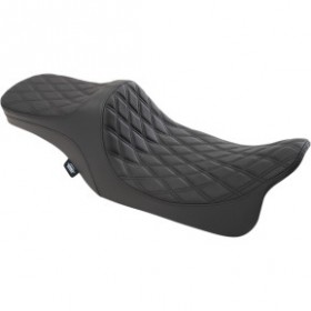 DRAG SPECIALTIES PREDATOR III 2-UP SEAT - DOUBLE DIAMOND - BLACK THREAD - FL 99-07 # 0801-1308