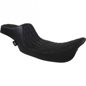 DRAG SPECIALTIES EXTENDED REACH PREDATOR III SEAT - DOUBLE DIAMOND - BLACK STITCHING - FL 99-07 # 0801-1369