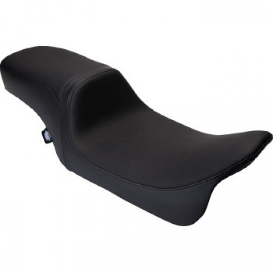DRAG SPECIALTIES PREDATOR 2-UP SEAT - VINYL - BLACK - SMOOTH - W/O BACKREST - FLH 08-23 # 0801-1487