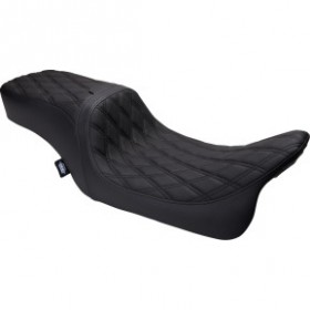 DRAG SPECIALTIES PREDATOR 2-UP SEAT - VINYL - DOUBLE DIAMOND - W/O BACKREST - FLH/FLTR 08-23 # 0801-1500