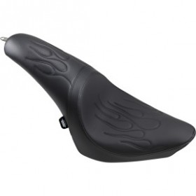 DRAG SPECIALTIES PREDATOR SEAT - FLAME STITCHED - FL/FX 00-17 # 0802-0468