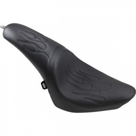 DRAG SPECIALTIES PREDATOR SEAT - FLAME STITCHED - FL/FX 00-17 # 0802-0468