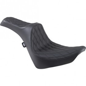 DRAG SPECIALTIES PREDATOR III SEAT - DOUBLE DIAMOND - BLACK STITCHING - FL/FX 18-22 # 0802-1145
