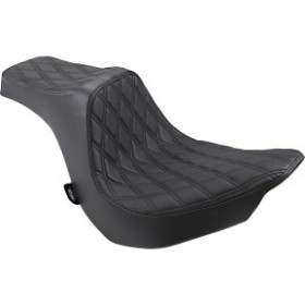 DRAG SPECIALTIES PREDATOR III SEAT - DOUBLE DIAMOND - BLACK STITCHING - FLFB/S 18-22 # 0802-1188