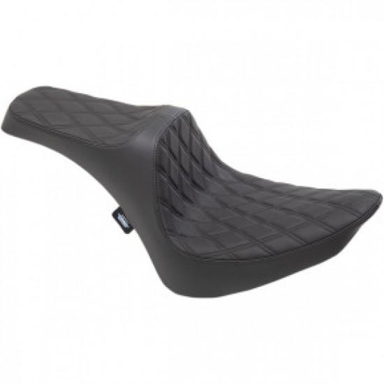 DRAG SPECIALTIES PREDATOR III SEAT - DOUBLE DIAMOND - BLACK STITCHING - FXST/FLST 84-99 # 0802-1366