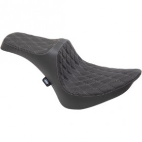 DRAG SPECIALTIES PREDATOR III SEAT - DOUBLE DIAMOND - SILVER STITCHING - FXST/FLST 84-99 # 0802-1367