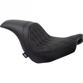 DRAG SPECIALTIES PREDATOR SEAT - DOUBLE DIAMOND W/ BLACK SITCHING - VINYL - FLSB/FXLR 18-23 # 0802-1517