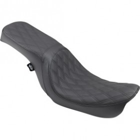 DRAG SPECIALTIES PREDATOR 2-UP SEAT - DOUBLE DIAMOND - BLACK - FX/FL 06-17 # 0803-0541