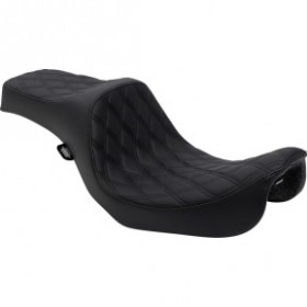 DRAG SPECIALTIES PREDATOR III SEAT - DOUBLE DIAMOND - BLACK STITCHING - FXD/FLD 06-17 # 0803-0602