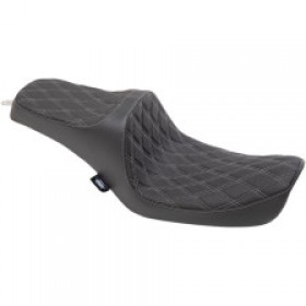 DRAG SPECIALTIES PREDATOR III SEAT - DOUBLE DIAMOND - SILVER STITCHING - FXD 96-03 # 0803-0653
