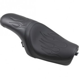 DRAG SPECIALTIES PREDATOR SEAT - FLAME STITCHED - XL 04-22 # 0804-0399