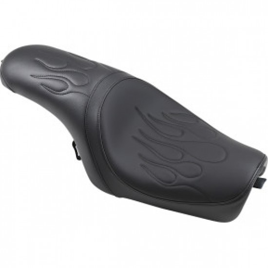 DRAG SPECIALTIES PREDATOR SEAT - FLAME STITCHED - XL 04-22 # 0804-0399