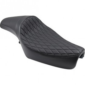 DRAG SPECIALTIES EXTENDED PREDATOR SEAT - DIAMOND STITCH - XL 04-22 # 0804-0611