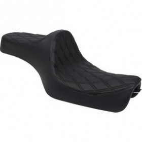 DRAG SPECIALTIES PREDATOR III SEAT - DOUBLE DIAMOND - BLACK STITCHING - XL 04-22 # 0804-0729