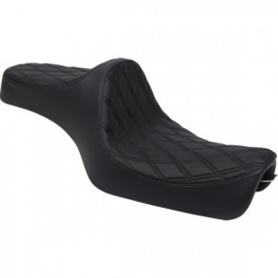 DRAG SPECIALTIES PREDATOR III SEAT - DOUBLE DIAMOND - BLACK STITCHING - XL 04-22 # 0804-0729