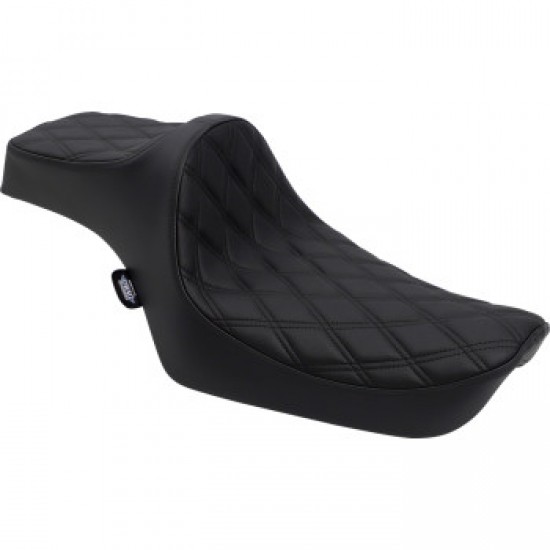 DRAG SPECIALTIES PREDATOR III SEAT - DOUBLE DIAMOND - BLACK STITCHING - XL 82-03 # 0804-0732