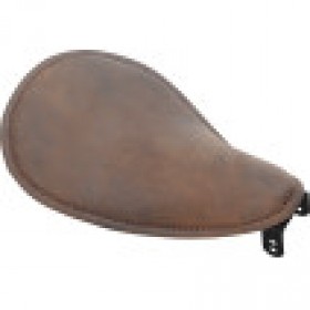 DRAG SPECIALTIES SEAT - SPRING SOLO - LOW-PROFILE - SMALL - DISTRESSED BROWN LEATHER # 0806-0039