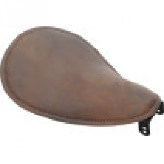 DRAG SPECIALTIES SEAT - SPRING SOLO - LOW-PROFILE - SMALL - DISTRESSED BROWN LEATHER # 0806-0039 DRAG SPECIALTIES SEAT - SPRING SOLO - LOW-PROFILE - SMALL - DISTRESSED BROWN LEATHER # 0806-0039