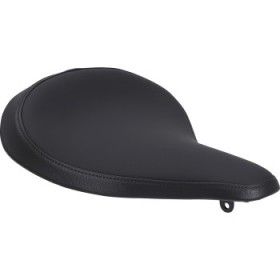 DRAG SPECIALTIES SEAT - SPRING SOLO - LARGE - BLACK SOLAR-REFLECTIVE LEATHER - SMOOTH # 0806-0052