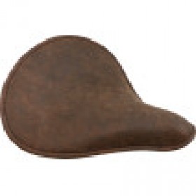 DRAG SPECIALTIES SPRING SOLO SEAT - LARGE - LOW-PROFILE - BROWN W/ PERIMETER STITCH # 0806-0056