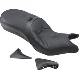 DRAG SPECIALTIES LOW-PROFILE TOURING SEAT - PILLOW STYLE - BLACK - VICTORY 10-15 # 0810-1542