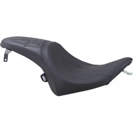 DRAG SPECIALTIES PREDATOR SEAT - FLAME STITCHED - VEGAS # 0810-1597