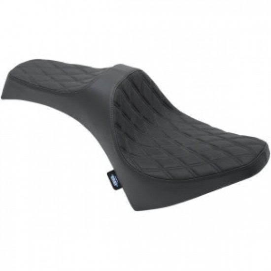 DRAG SPECIALTIES PREDATOR III SEAT - DOUBLE DIAMOND - BLACK STITCHING -15-22 SCOUT # 0810-2119